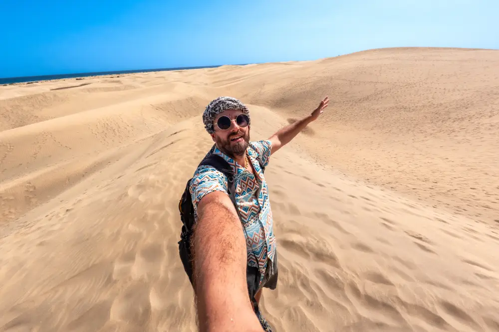 Happy tourist in Sharm el-Sheikh Safari