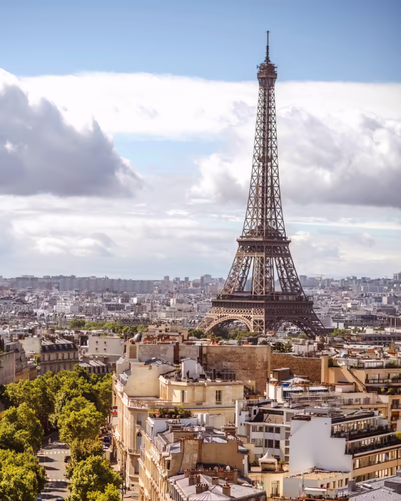 Eiffel tower in Paris, France
